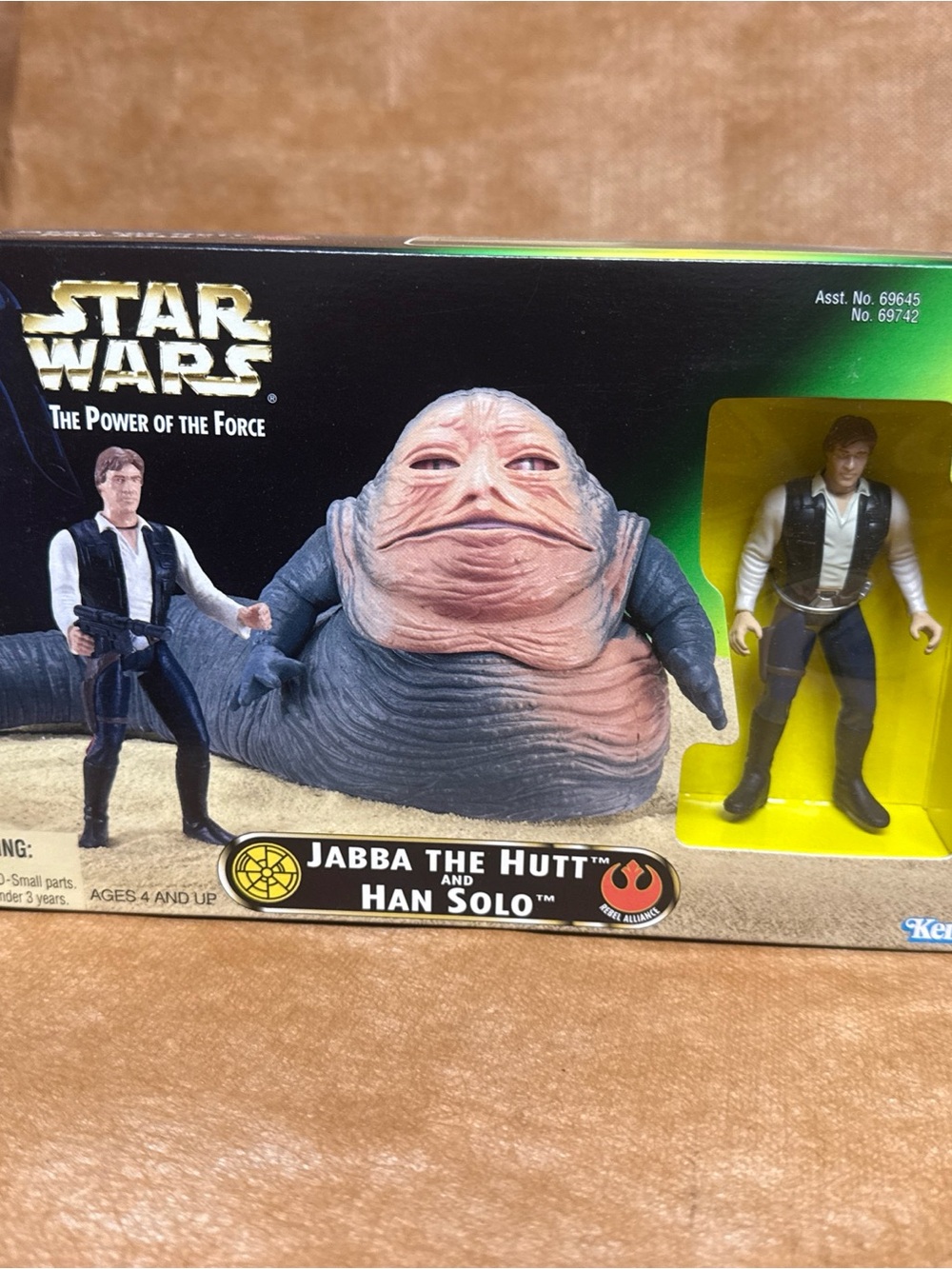 Star Wars Jabba the Hutt and Han Solo Action Figure Set - Black, Green, Beige